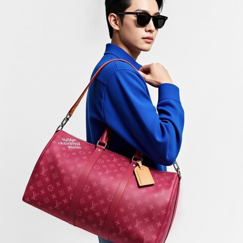 1 Keepall Bandoulière 45 Travel Bag Pink - Image 1