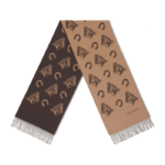 Chinese New Year Silk and Wool Equestrian-Style Jacquard Scarf - Ảnh 3
