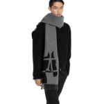 Jacquard Pattern Wool Scarf