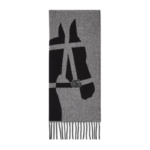 Jacquard Pattern Wool Scarf - Ảnh 2