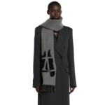 Jacquard Pattern Wool Scarf - Ảnh 3