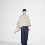 GG Jacquard Wool Cape