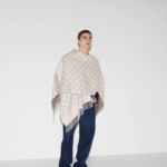 GG Jacquard Wool Cape - Image 4