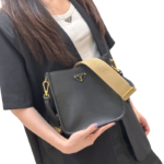 Leather Shoulder Bag with Double Straps